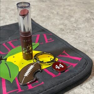 LA Colors Shimmer Lip Color with Football Keychain and '44' Charm
